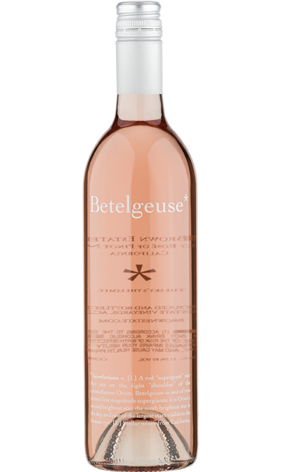 Bottle of 2022 Betelgeuse Rosé $28 