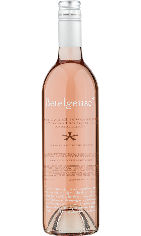 2022 Betelgeuse Rosé $28 bottle shot