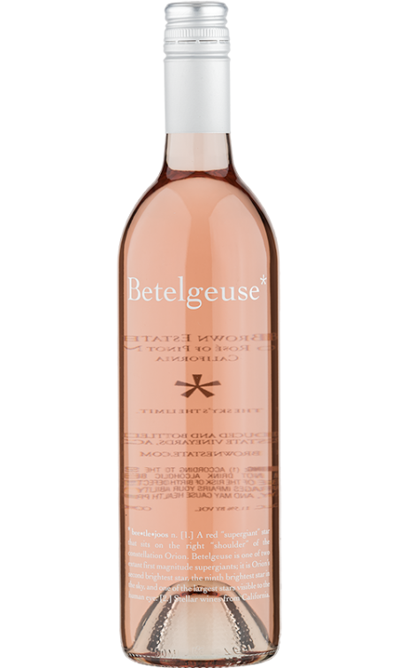2021 Betelgeuse Rosé bottle shot